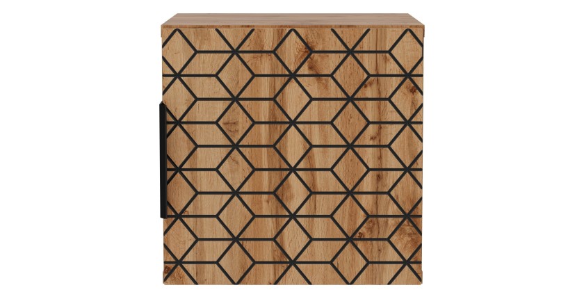 Meuble de rangement DIAMEN 31 cm – Coloris chêne wotan – Style design 