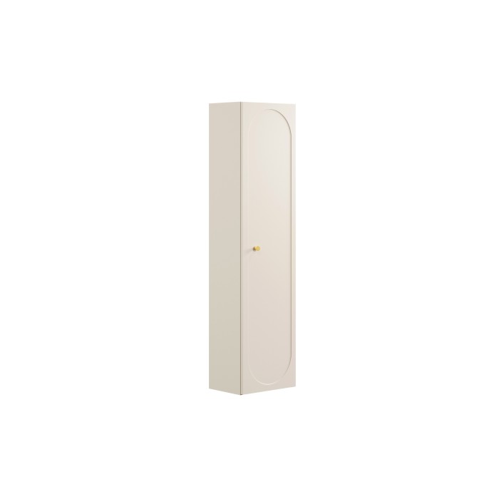 Colonne TORNADO 140 cm – Finition sable – 1 porte, 4 étagères, style contemporain 