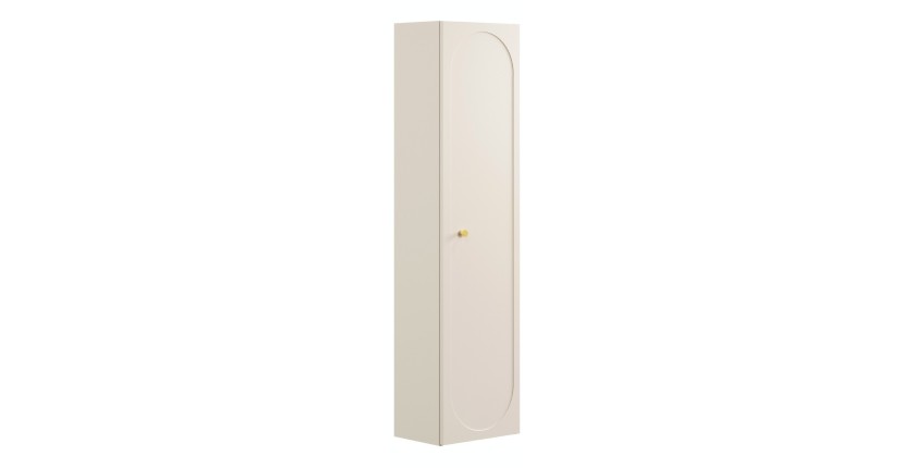 Colonne TORNADO 140 cm – Finition sable – 1 porte, 4 étagères, style contemporain 