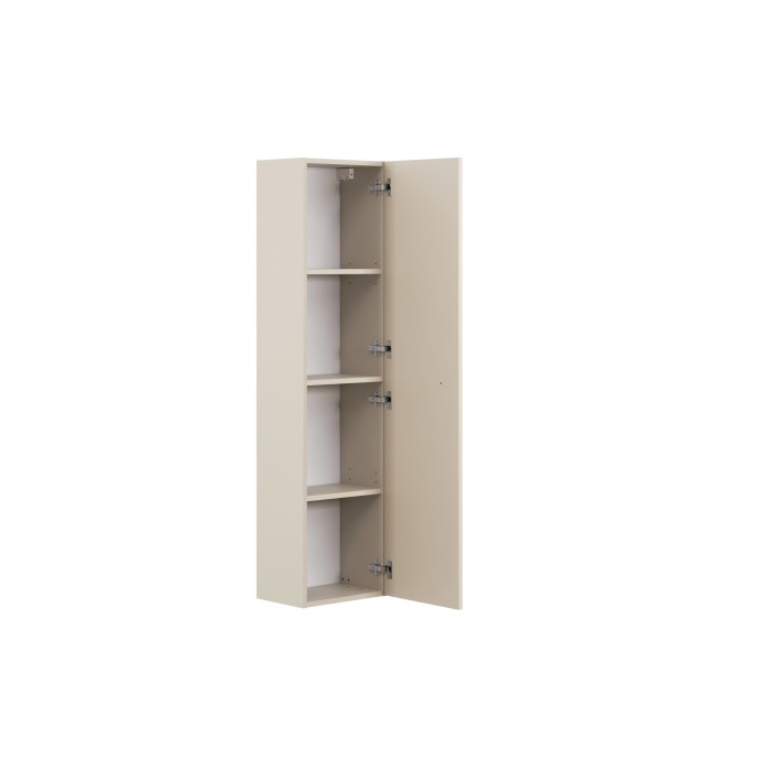 Colonne TORNADO 140 cm – Finition sable – 1 porte, 4 étagères, style contemporain 