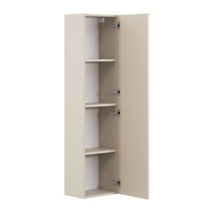 Colonne TORNADO 140 cm – Finition sable – 1 porte, 4 étagères, style contemporain 