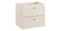Meuble sous vasque TORNADO 60 cm – 2 tiroirs – Finition sable – Style contemporain 