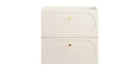 Meuble sous vasque TORNADO 60 cm – 2 tiroirs – Finition sable – Style contemporain 
