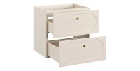 Meuble sous vasque TORNADO 60 cm – 2 tiroirs – Finition sable – Style contemporain 