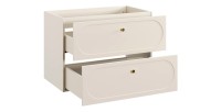 Meuble sous vasque TORNADO 80 cm – 2 tiroirs – Finition sable – Style contemporain 