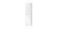 Colonne FIDJI 166 cm – Finition blanc alpin brillant – 2 portes – Fixation mixte 