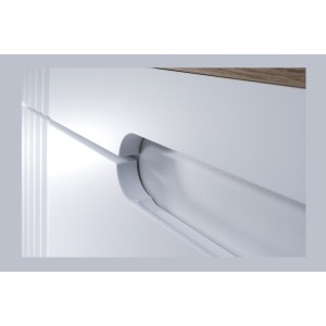 Meuble sous vasque FIDJI 100 cm – Blanc alpin brillant – 2 tiroirs – Fixation mixte 