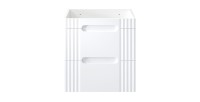 Meuble sous vasque FIDJI 60 cm – Blanc alpin brillant – 2 tiroirs – Fixation murale ou au sol 