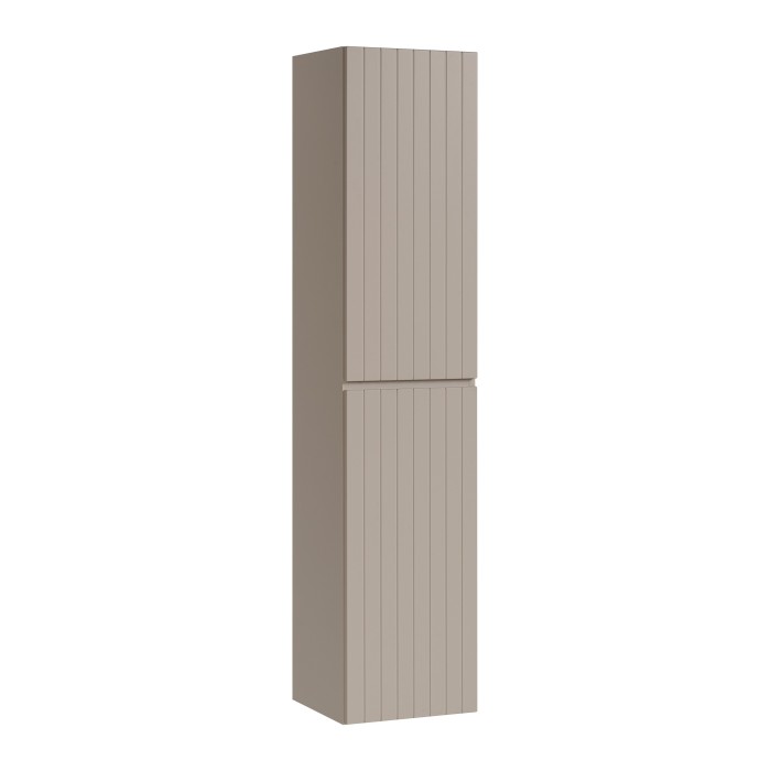 Colonne ICON 160 cm – Finition marron congo – 2 portes – Meuble de salle de bain suspendu 