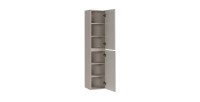 Colonne ICON 160 cm – Finition marron congo – 2 portes – Meuble de salle de bain suspendu 