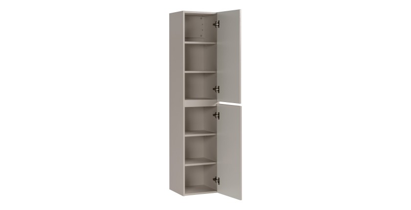 Colonne ICON 160 cm – Finition marron congo – 2 portes – Meuble de salle de bain suspendu 