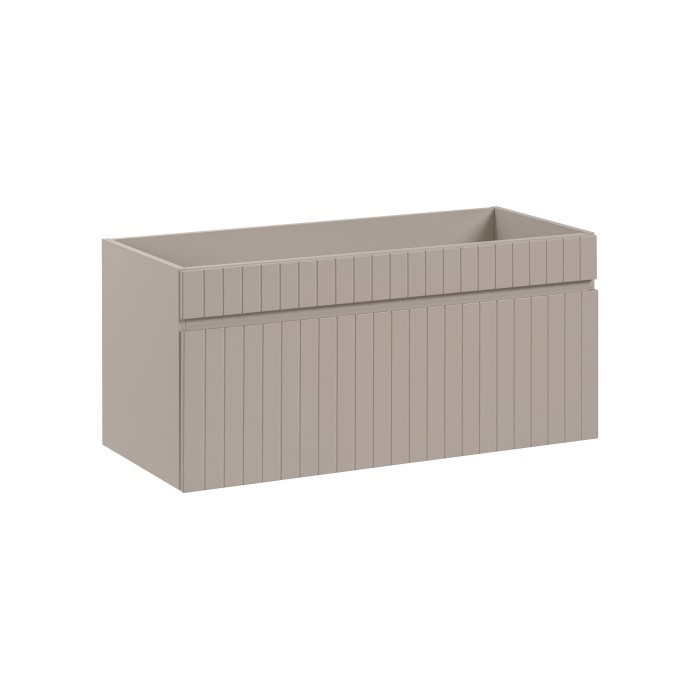 Meuble sous vasque ICON 100 cm – 1 tiroir – Finition marron congo – Style moderne suspendu 