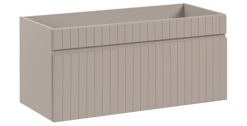 Meuble sous vasque ICON 100 cm – 1 tiroir – Finition marron congo – Style moderne suspendu 