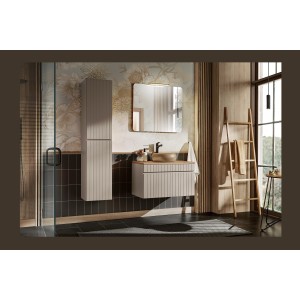 Meuble sous vasque ICON 100 cm – 1 tiroir – Finition marron congo – Style moderne suspendu 