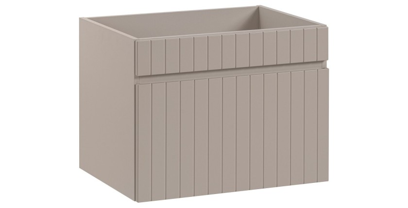 Meuble sous vasque ICON 60 cm – 1 tiroir – Finition marron congo – Style moderne suspendu 