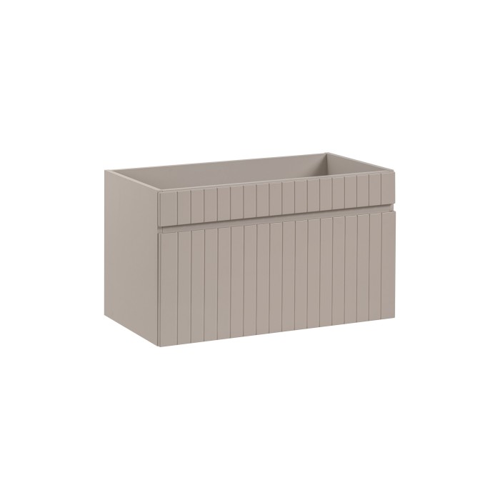 Meuble sous vasque ICON 80 cm – 1 tiroir – Finition marron congo – Meuble suspendu moderne 