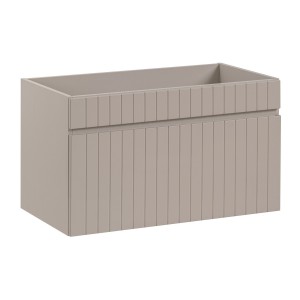 Meuble sous vasque ICON 80 cm – 1 tiroir – Finition marron congo – Meuble suspendu moderne 