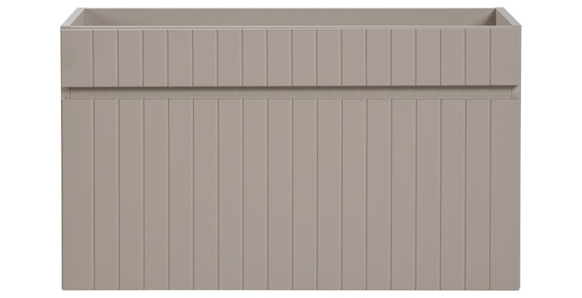 Meuble sous vasque ICON 80 cm – 1 tiroir – Finition marron congo – Meuble suspendu moderne 
