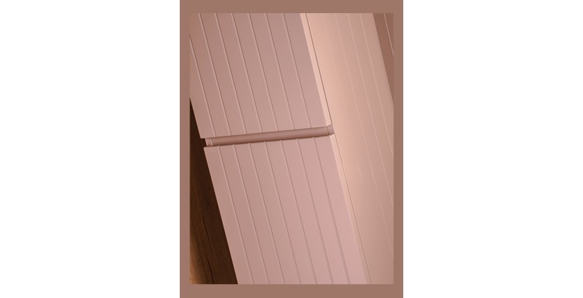 Colonne de salle de bain ICON 160 cm – 2 portes – Finition rose poudré – Meuble suspendu moderne 