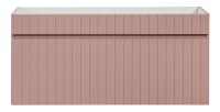 Meuble sous vasque ICON 100 cm – 1 tiroir – Finition rose poudré – Design suspendu moderne 