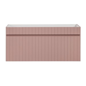 Meuble sous vasque ICON 100 cm – 1 tiroir – Finition rose poudré – Design suspendu moderne 
