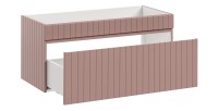 Meuble sous vasque ICON 100 cm – 1 tiroir – Finition rose poudré – Design suspendu moderne 