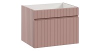 Meuble sous vasque ICON 60 cm – 1 tiroir – Finition rose poudré – Suspendu – Style moderne 