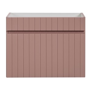 Meuble sous vasque ICON 60 cm – 1 tiroir – Finition rose poudré – Suspendu – Style moderne 