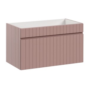 Meuble sous vasque ICON 80 cm – 1 tiroir – Rose poudré – Suspendu – Style moderne 
