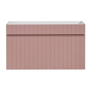 Meuble sous vasque ICON 80 cm – 1 tiroir – Rose poudré – Suspendu – Style moderne 