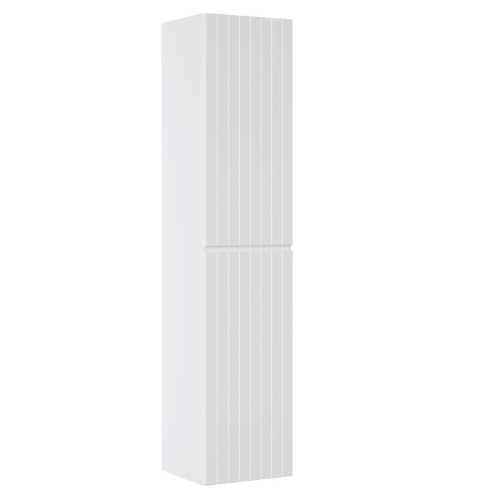 Colonne de salle de bain ICON 160 cm – Blanc alpin mat – 2 portes – Style moderne suspendu 