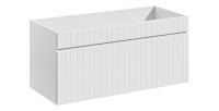 Meuble sous vasque ICON 100 cm – 1 tiroir – Finition blanc alpin – Design suspendu moderne 