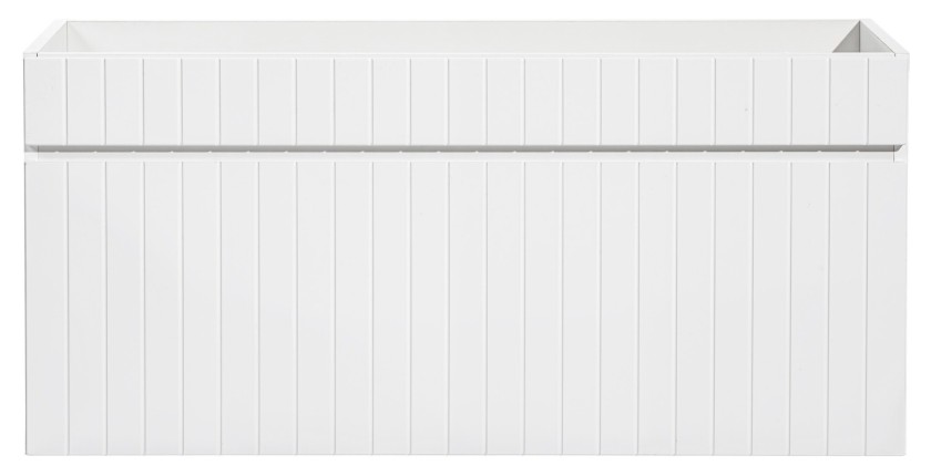 Meuble sous vasque ICON 100 cm – 1 tiroir – Finition blanc alpin – Design suspendu moderne 