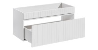 Meuble sous vasque ICON 100 cm – 1 tiroir – Finition blanc alpin – Design suspendu moderne 