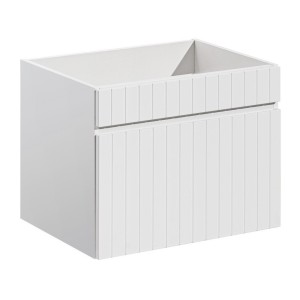 Meuble sous vasque ICON 60 cm – 1 tiroir – Finition blanc alpin – Meuble suspendu moderne 