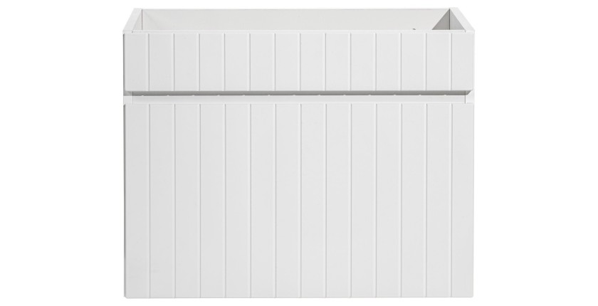 Meuble sous vasque ICON 60 cm – 1 tiroir – Finition blanc alpin – Meuble suspendu moderne 