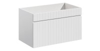 Meuble sous vasque ICON 80 cm – 1 tiroir – Finition blanc alpin – Design suspendu moderne 