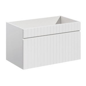 Meuble sous vasque ICON 80 cm – 1 tiroir – Finition blanc alpin – Design suspendu moderne 