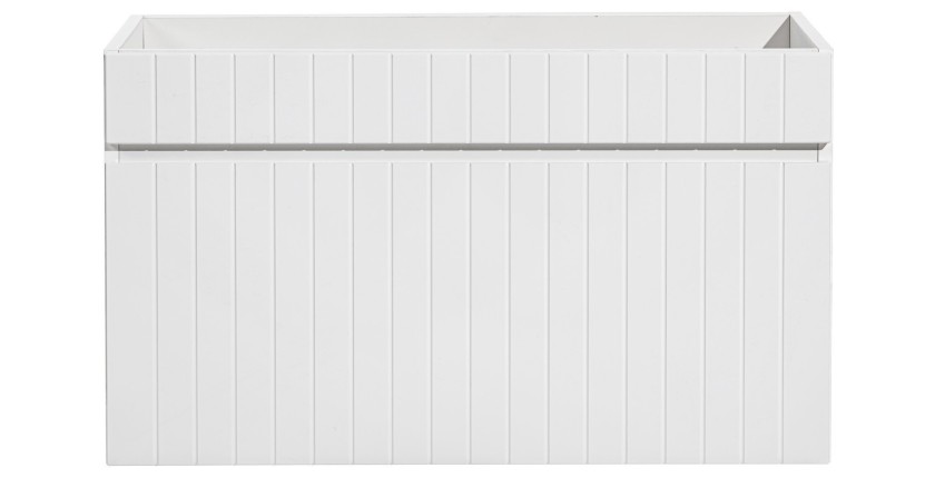 Meuble sous vasque ICON 80 cm – 1 tiroir – Finition blanc alpin – Design suspendu moderne 