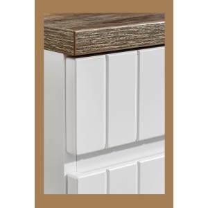 Meuble sous vasque ICON 80 cm – 1 tiroir – Finition blanc alpin – Design suspendu moderne 