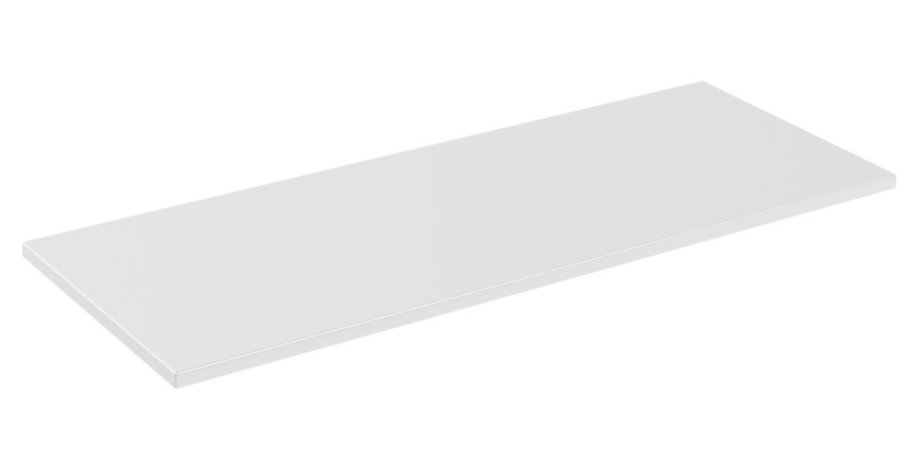 Plan vasque ICON 140 cm – Finition blanc alpin mat – Accessoire meuble sous vasque design 