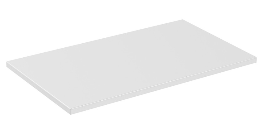 Plan vasque ICON 80 cm – Finition blanc alpin mat – Accessoire meuble sous vasque moderne 