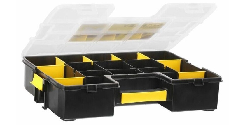 STANLEY - Organiseur Sortmaster 17 compartiments - 1-94-745 - 17 compartiments dont 10 intercalaires amovibles