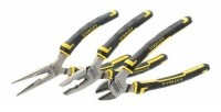 Coffret de 3 pinces Fatmax - Universelle 160 mm - Coupante Diagonale 160 mm - Bec Long Droit 160 mm - STANLEY, 4-84-488