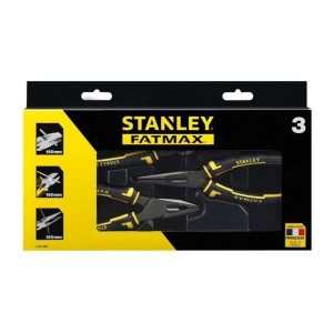 Coffret de 3 pinces Fatmax - Universelle 160 mm - Coupante Diagonale 160 mm - Bec Long Droit 160 mm - STANLEY, 4-84-488