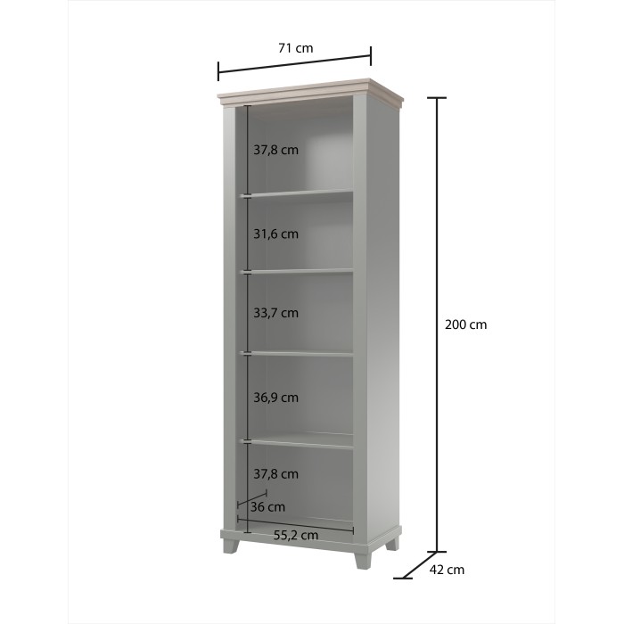 Ensemble bureau ASSIA vert foncé et bois – Bureau 180 cm + bibliothèque + vitrine 2 portes vitrées