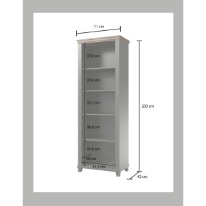 Ensemble bureau ASSIA vert foncé et bois – Bureau 180 cm + bibliothèque + vitrine 2 portes vitrées