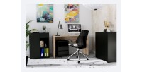 Bureau coloris chêne MELTO 130 cm – Style moderne, compact et idéal pour chambre ou télétravail