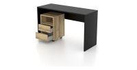 Bureau noir MELTO 130 cm – Élégant, moderne et parfait pour télétravail ou chambre ado