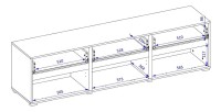 Meuble TV HAVANA – 180 cm – 3 portes abattantes et 3 tiroirs – Chêne et blanc – Design contemporain